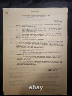 10 Pages Of confidential WWII military report dated May 16, 1945, Air Force Army