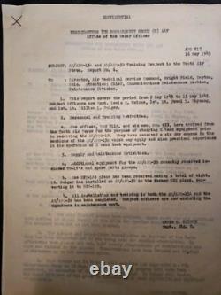10 Pages Of confidential WWII military report dated May 16, 1945, Air Force Army