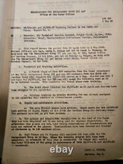 10 Pages Of confidential WWII military report dated May 16, 1945, Air Force Army