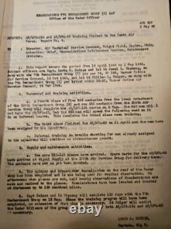 10 Pages Of confidential WWII military report dated May 16, 1945, Air Force Army