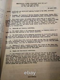 10 Pages Of confidential WWII military report dated May 16, 1945, Air Force Army