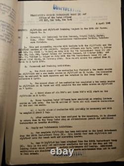 10 Pages Of confidential WWII military report dated May 16, 1945, Air Force Army