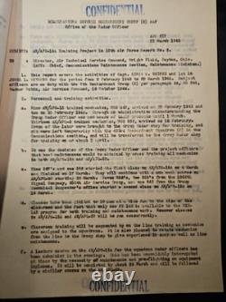 10 Pages Of confidential WWII military report dated May 16, 1945, Air Force Army