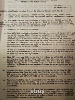 10 Pages Of confidential WWII military report dated May 16, 1945, Air Force Army