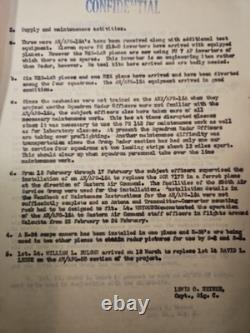 10 Pages Of confidential WWII military report dated May 16, 1945, Air Force Army
