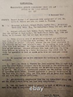 10 Pages Of confidential WWII military report dated May 16, 1945, Air Force Army