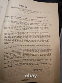 10 Pages Of confidential WWII military report dated May 16, 1945, Air Force Army