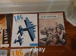 13 WWII Log of Navigation Magazine 1944 1945 Planes Bombs Army Air Corps WW2