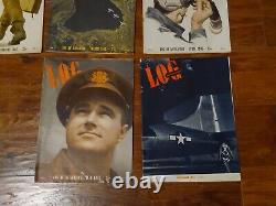 13 WWII Log of Navigation Magazine 1944 1945 Planes Bombs Army Air Corps WW2