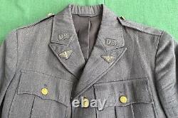 1930s US Army Air Corps 4 Pocket Jacket Aviation Cadet Bullion Insignia Named