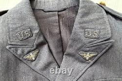 1930s US Army Air Corps 4 Pocket Jacket Aviation Cadet Bullion Insignia Named