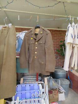 1940's WWII US Army Air Corps Jacket Pants Shirt Hat Medals Pins