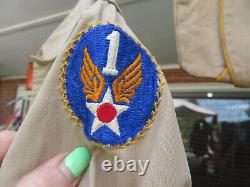 1940's WWII US Army Air Corps Jacket Pants Shirt Hat Medals Pins