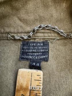 1940s Vtg A-4 US Army Air Force sz 44 Flight Suit Coveralls 40s