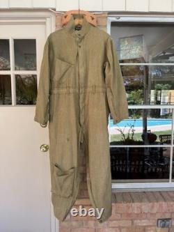 1940s Vtg A-4 US Army Air Force sz 44 Flight Suit Coveralls 40s