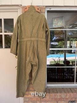 1940s Vtg A-4 US Army Air Force sz 44 Flight Suit Coveralls 40s