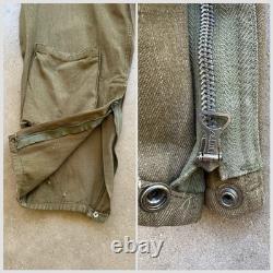 1940s Vtg A-4 US Army Air Force sz 44 Flight Suit Coveralls 40s
