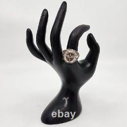 1940s WWII US Army Air Forces Sterling Silver Signet Ring Size 8.5