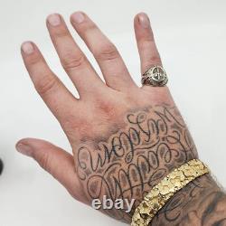 1940s WWII US Army Air Forces Sterling Silver Signet Ring Size 8.5