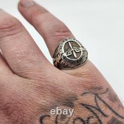 1940s WWII US Army Air Forces Sterling Silver Signet Ring Size 8.5
