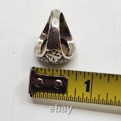 1940s WWII US Army Air Forces Sterling Silver Signet Ring Size 8.5