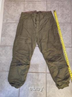 1940s WWII U. S. Army Air Forces Type A-9 Flight Pants Size 40 Alpaca Wool Lined