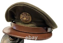 1941 Named WWII US ARMY AIR FORCE NCO ENLISTED MEN CRUSHER FLYING HAT CAP 7 3/8