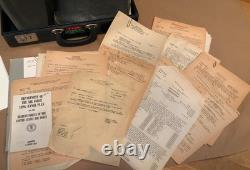 1942-1958 US Military Army Air Corps Pilot WWII Papers Briefcase Lt Stanley Wade