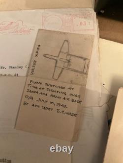 1942-1958 US Military Army Air Corps Pilot WWII Papers Briefcase Lt Stanley Wade