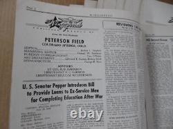 1943 Peterson Field Army Air Base Newspaper Lot of 22 WWII AAF Colorado Springs
