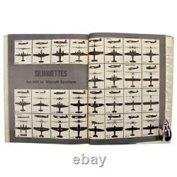 1943 US AIR FORCE Illustrated LOOK Magazine Insignia WWII Silhouettes Art Planes