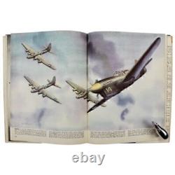 1943 US AIR FORCE Illustrated LOOK Magazine Insignia WWII Silhouettes Art Planes