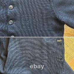1943 West Point Cadet Black Wool Cardigan Sweater Army Air Force 40s WWII Vtg