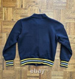 1943 West Point Cadet Black Wool Cardigan Sweater Army Air Force 40s WWII Vtg