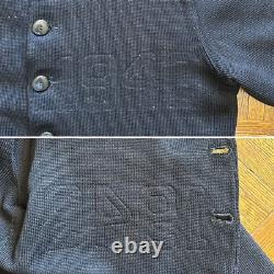 1943 West Point Cadet Black Wool Cardigan Sweater Army Air Force 40s WWII Vtg