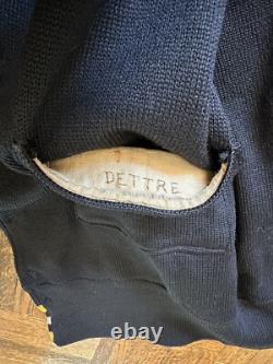 1943 West Point Cadet Black Wool Cardigan Sweater Army Air Force 40s WWII Vtg