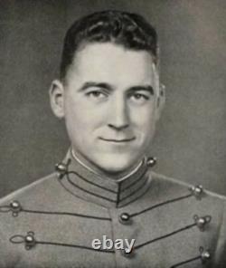 1943 West Point Cadet Black Wool Cardigan Sweater Army Air Force 40s WWII Vtg