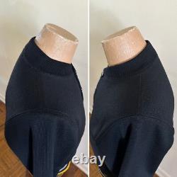 1943 West Point Cadet Black Wool Cardigan Sweater Army Air Force 40s WWII Vtg