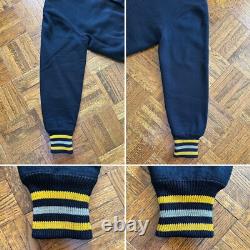 1943 West Point Cadet Black Wool Cardigan Sweater Army Air Force 40s WWII Vtg