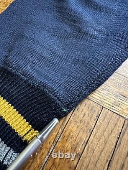 1943 West Point Cadet Black Wool Cardigan Sweater Army Air Force 40s WWII Vtg