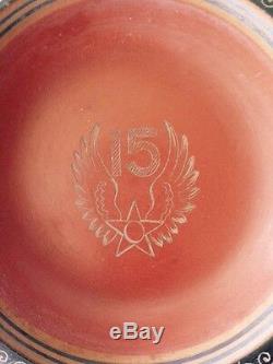 1944 1945 Fifteenth Air Force United States Army Trench Art Ashtray, Italy, Wwii