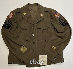 1945 Original WWII U. S. Army 8th Air Force USAAF Technician 4th E4 Wool Jacket