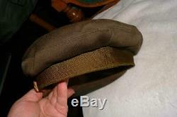 #1 WW2 US Army Air Corps Visor Cap Hat CRUSHER Officer Withphoto & Named & more
