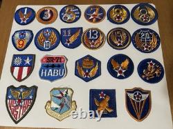 21 Vintage reproduction WWII Army Air Forces (USAAF) embroidered command patches