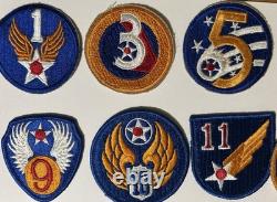 21 Vintage reproduction WWII Army Air Forces (USAAF) embroidered command patches