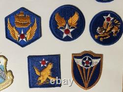 21 Vintage reproduction WWII Army Air Forces (USAAF) embroidered command patches