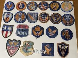 21 Vintage reproduction WWII Army Air Forces (USAAF) embroidered command patches
