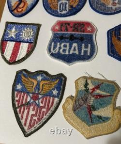 21 Vintage reproduction WWII Army Air Forces (USAAF) embroidered command patches