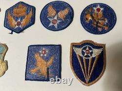 21 Vintage reproduction WWII Army Air Forces (USAAF) embroidered command patches