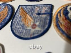 21 Vintage reproduction WWII Army Air Forces (USAAF) embroidered command patches